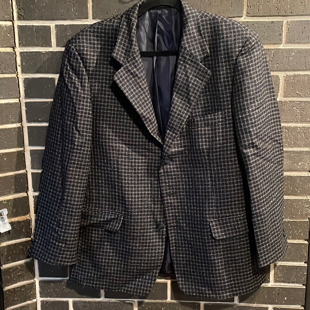 Jones New York Men’s Lined 35W Wool Lined Suit Jacket